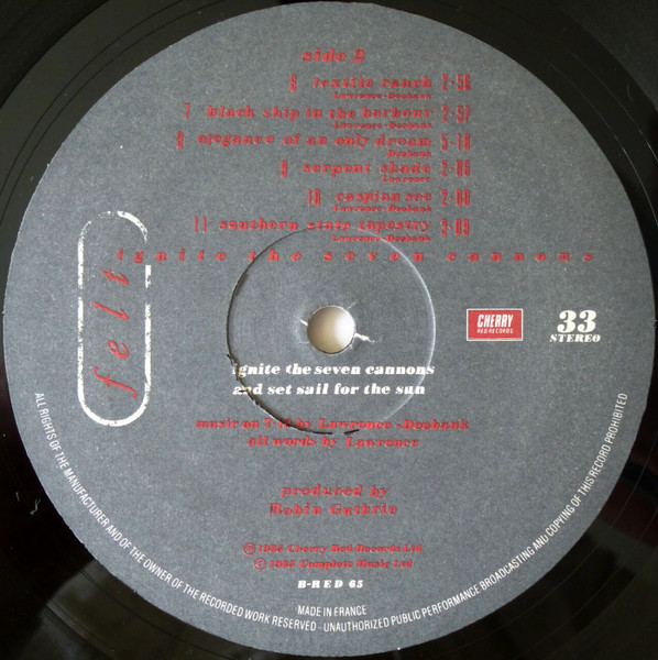 Felt - Ignite The Seven Cannons And Set Sail For The Sun - LP | Cherry Red (B-RED 65) - 4