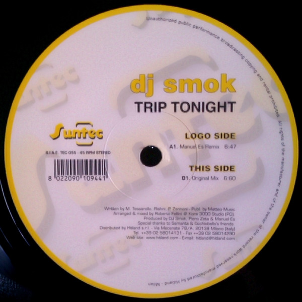 DJ Smok - Trip Tonight | Suntec (TEC 055) - main
