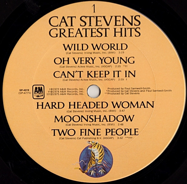 Cat Stevens - Greatest Hits | A&M Records (SP-4519) - 3