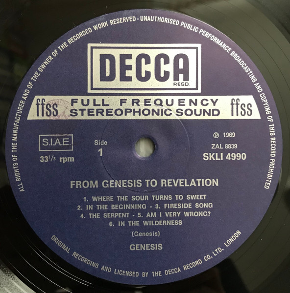 Genesis - From Genesis To Revelation | Decca (SKLI 4990) - 3 Genesis - From Genesis To Revelation | Decca (SKLI 4990) - 3