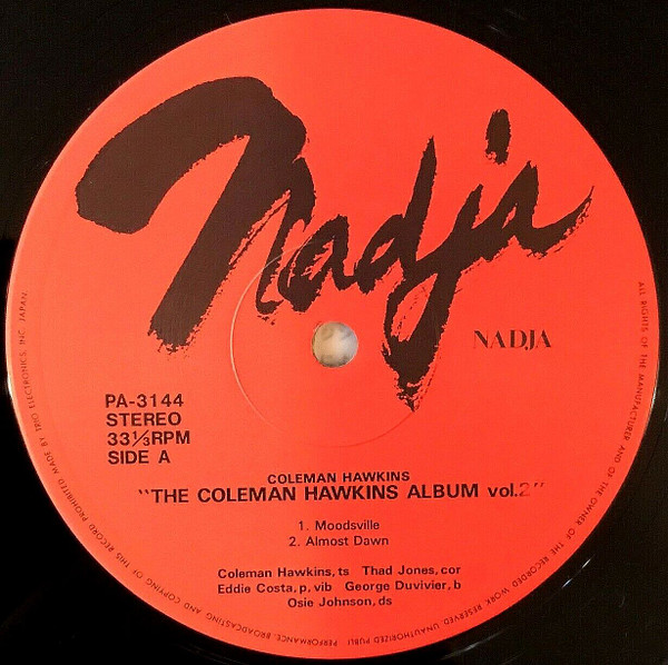 Coleman Hawkins - The Coleman Hawkins Album Vol. 2 | Nadja (PA-3144) - 4 Coleman Hawkins - The Coleman Hawkins Album Vol. 2 | Nadja (PA-3144) - 4