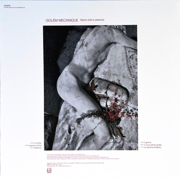 Golem Mecanique - Siamo Tutti In Pericolo | Ideologic Organ (SOMA058LP) - 2 Golem Mecanique - Siamo Tutti In Pericolo | Ideologic Organ (SOMA058LP) - 2