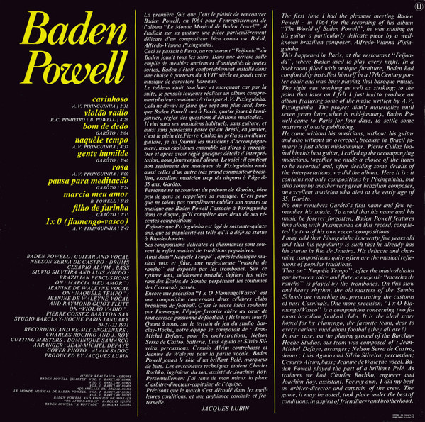 Baden Powell - Baden Powell | Barclay (XBLY 80 431 U) - 2