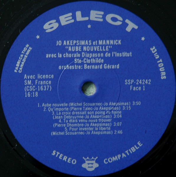 Jo Akepsimas - Aube Nouvelle | Select (ssp-24.242) - 3 Jo Akepsimas - Aube Nouvelle | Select (ssp-24.242) - 3