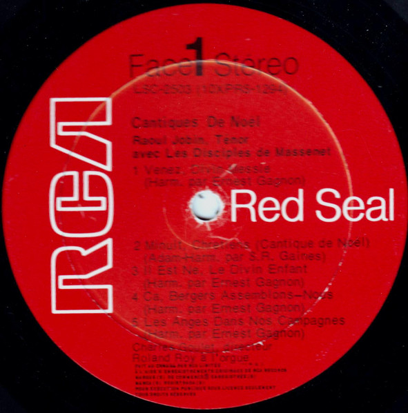 Raoul Jobin Avec Les Disciples De Massenet - Cantiques De Noël Et Chants Religieux | RCA (LSC 2503) - 3