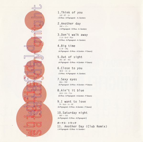 Whigfield - Saturday Night (Let's Whiggy Dance!!) | Avex Trax (AVCD-11306) - 4