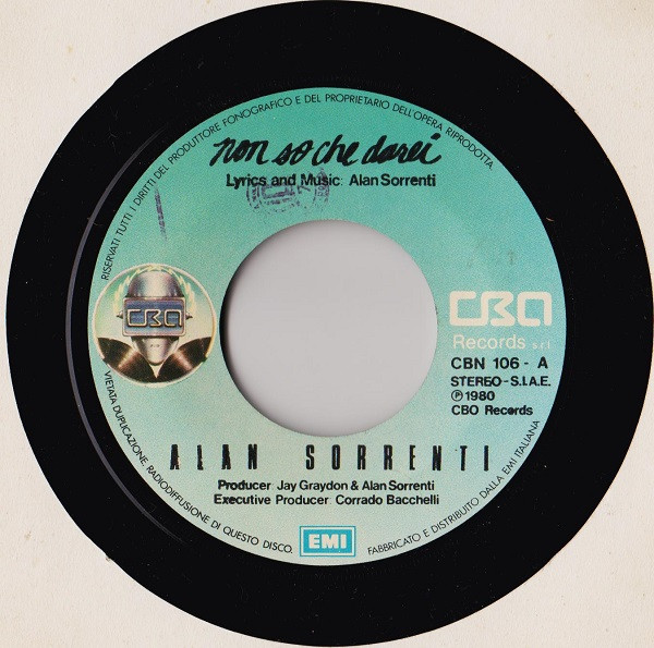 Alan Sorrenti - Non So Che Darei | CBO Records (CBN 106) - 3