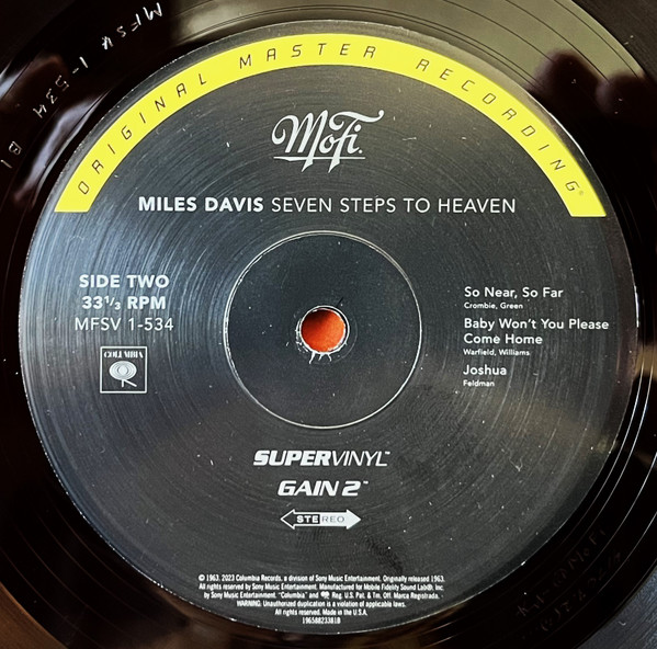 Miles Davis - Seven Steps To Heaven | Mobile Fidelity Sound Lab (MFSV 1-534) - 4