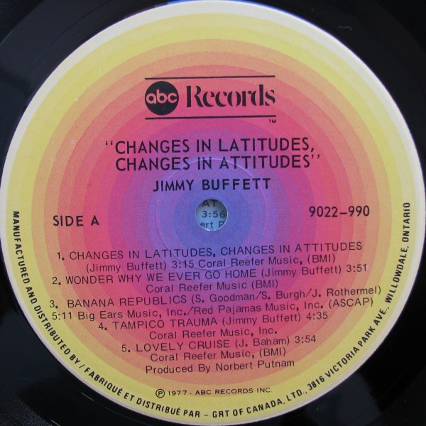 Jimmy Buffett - Changes In Latitudes Changes In Attitudes | ABC Records (9022-990) - 4 Jimmy Buffett - Changes In Latitudes Changes In Attitudes | ABC Records (9022-990) - 4