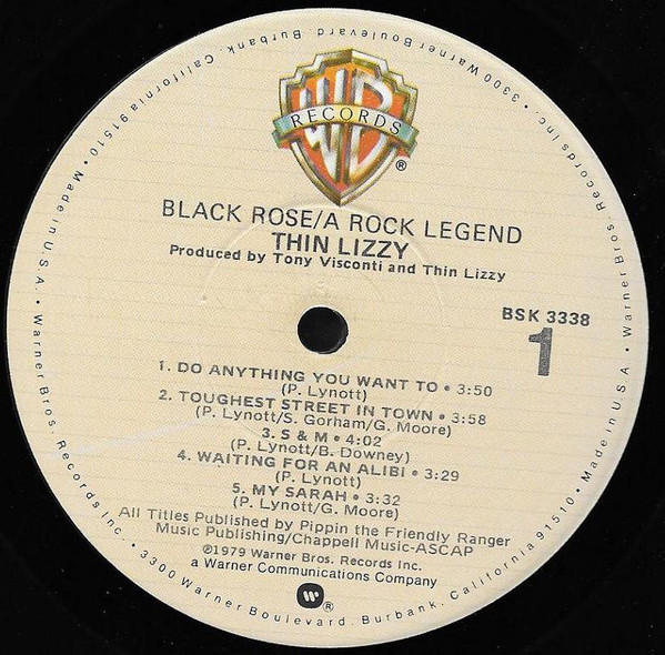 Thin Lizzy - Black Rose (A Rock Legend) | Warner Bros. Records (BSK 3338) - 3 Thin Lizzy - Black Rose (A Rock Legend) | Warner Bros. Records (BSK 3338) - 3