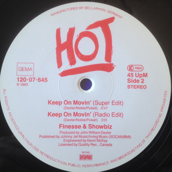 Finesse & Showbiz - Keep On Movin' | Hot (120·07·645) - 4