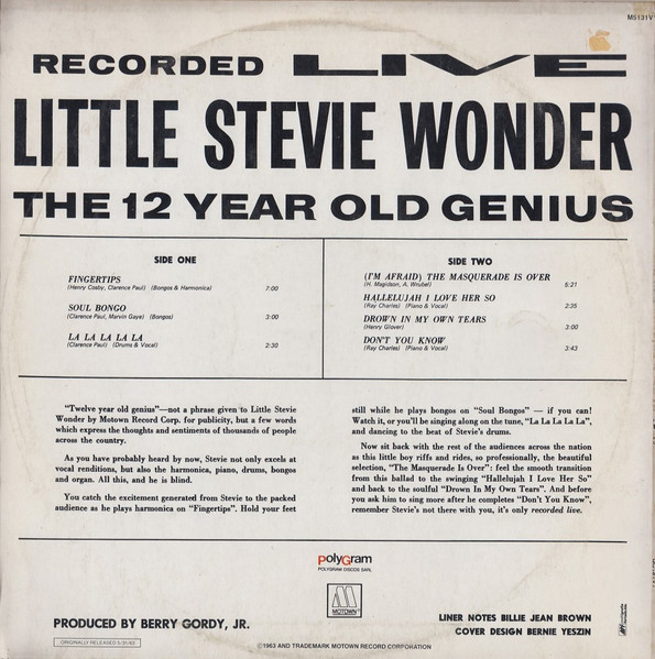 Stevie Wonder - The 12 Year Old Genius - Recorded Live | Motown (M5131V1) - 2 Stevie Wonder - The 12 Year Old Genius - Recorded Live | Motown (M5131V1) - 2