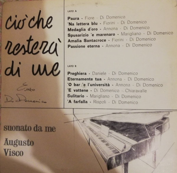 Enzo Di Domenico , Augusto Visco - Ciò Che Resterà Di Me | Edi Record (EDI 00103) - 2 Enzo Di Domenico , Augusto Visco - Ciò Che Resterà Di Me | Edi Record (EDI 00103) - 2