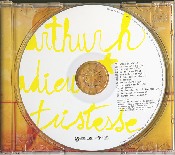 Arthur H - Adieu Tristesse | Polydor (983 114-8) - 3