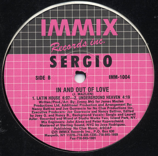 Sergio - In And Out Of Love | Immix Records Inc. (IMM-1004) - 3