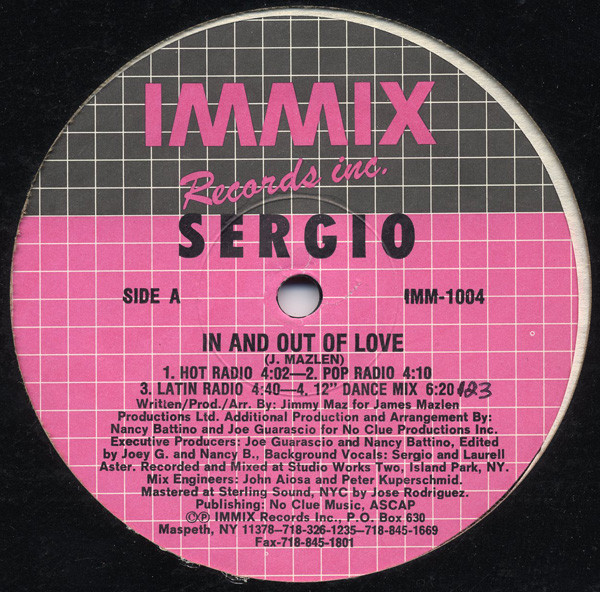 Sergio - In And Out Of Love | Immix Records Inc. (IMM-1004) - 2