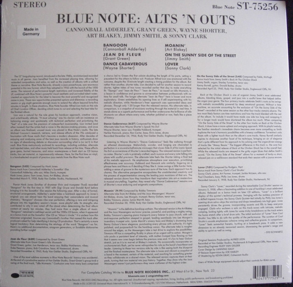 Various - Blue Note: Alts'n Outs | Blue Note (BST 75256) - 2 Various - Blue Note: Alts'n Outs | Blue Note (BST 75256) - 2