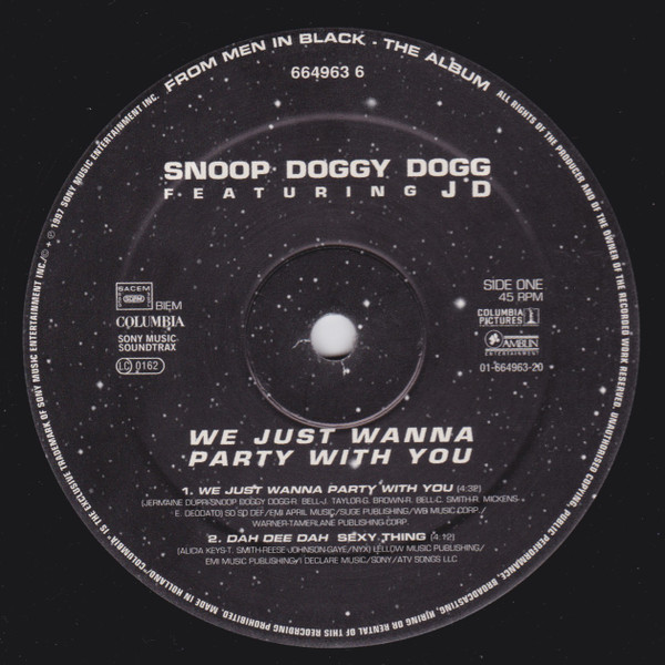 Snoop Dogg Featuring Jermaine Dupri - We Just Wanna Party With You | Columbia (664963 6) - 3 Snoop Dogg Featuring Jermaine Dupri - We Just Wanna Party With You | Columbia (664963 6) - 3