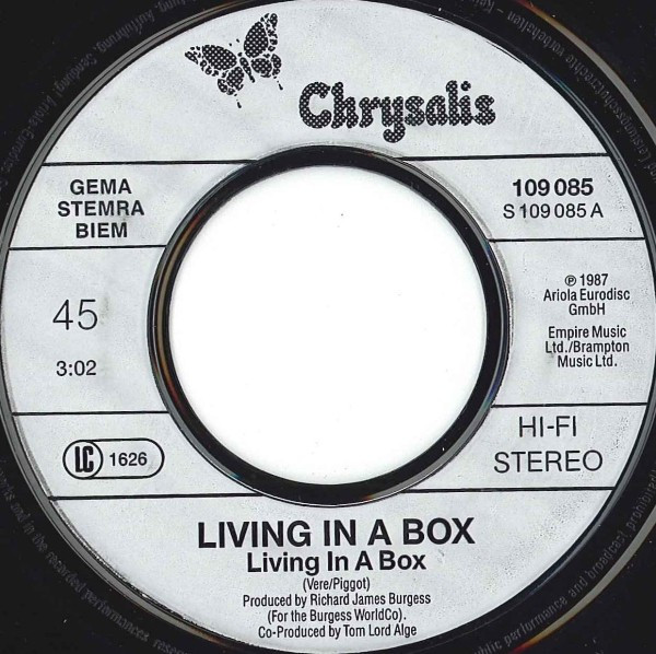 Living In A Box - Living In A Box | Chrysalis (109 085) - 3 Living In A Box - Living In A Box | Chrysalis (109 085) - 3