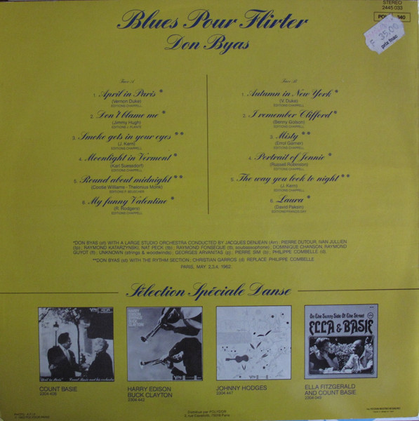 Don Byas - Blues Pour Flirter, Vol. 1 | Polydor (2445 033) - 2 Don Byas - Blues Pour Flirter, Vol. 1 | Polydor (2445 033) - 2