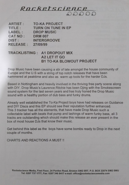 Toka Project - Turn On Tune In... | Drop Music (DRM007) - 3 Toka Project - Turn On Tune In... | Drop Music (DRM007) - 3