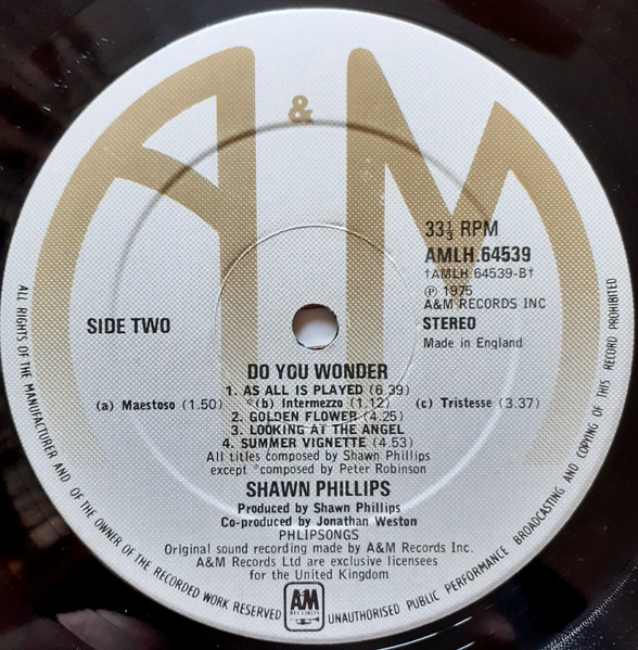 Shawn Phillips - Do You Wonder | A&M Records (AMLH 64539) - 4 Shawn Phillips - Do You Wonder | A&M Records (AMLH 64539) - 4
