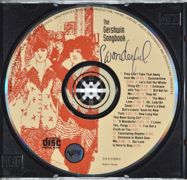 George & Ira Gershwin - The Gershwin Songbook - 'S Wonderful | Verve Records (314 513 928-2) - 3 George & Ira Gershwin - The Gershwin Songbook - 'S Wonderful | Verve Records (314 513 928-2) - 3