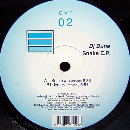 DJ Dune - Snake E.P. | Overtone Records (OVT02) - main