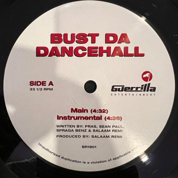 Bust Da Dancehall - Bust Da Dancehall | Guerrilla Entertainment (BR1801) - main Bust Da Dancehall - Bust Da Dancehall | Guerrilla Entertainment (BR1801) - main