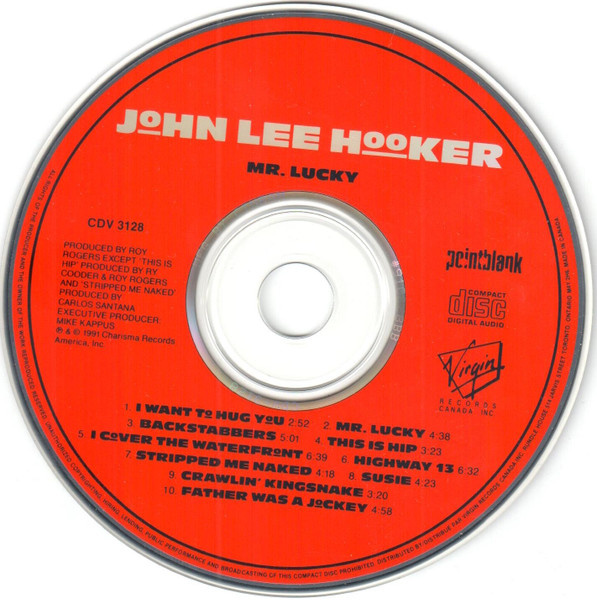 John Lee Hooker - Mr. Lucky [CD] | Virgin Records Canada Inc. (CDV 3128) - 3