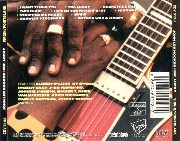 John Lee Hooker - Mr. Lucky [CD] | Virgin Records Canada Inc. (CDV 3128) - 2