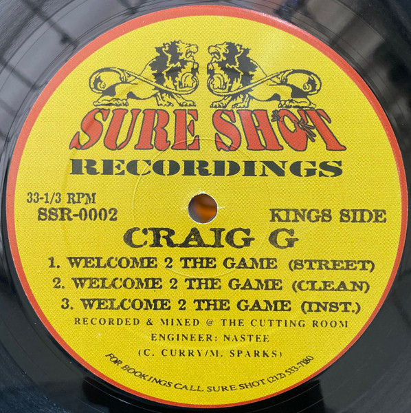 Craig G - Sing-A-Long / Welcome 2 The Game | Sure Shot Recordings (SSR-0002) - 2 Craig G - Sing-A-Long / Welcome 2 The Game | Sure Shot Recordings (SSR-0002) - 2