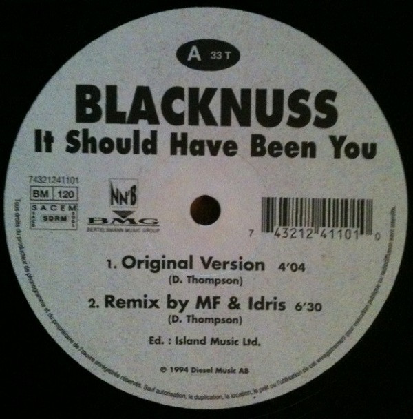 Blacknuss - It Should Have Been You | NN'B (74321 24110 1)
