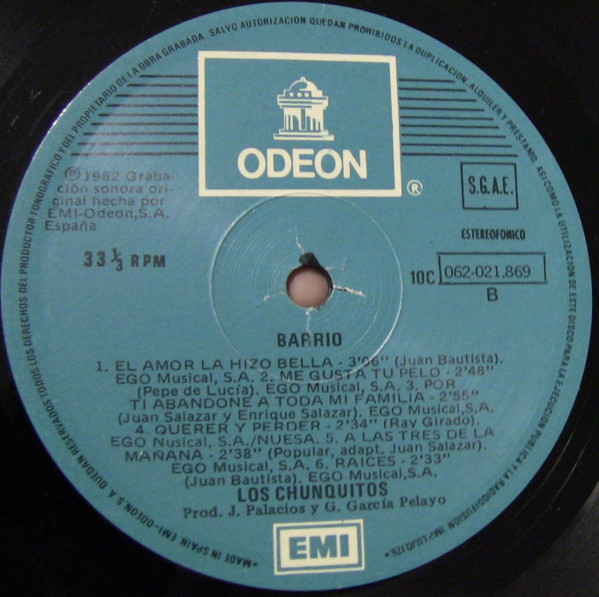 Los Chunguitos - Barrio | EMI (10C 062-021.869) - 4 Los Chunguitos - Barrio | EMI (10C 062-021.869) - 4