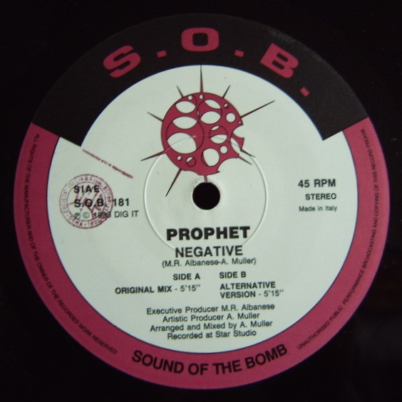 Prophet - Negative | S.O.B. (Sound Of The Bomb) (S.O.B. 181) - 2