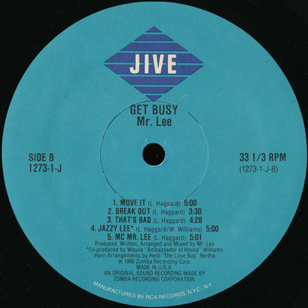 Mr. Lee - Get Busy | Jive (1273-1-J) - 3