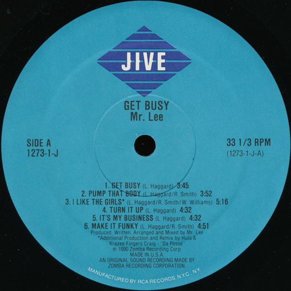 Mr. Lee - Get Busy | Jive (1273-1-J) - 2