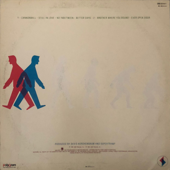 Supertramp - Brother Where You Bound | A&M Records (395 014-1) - 2