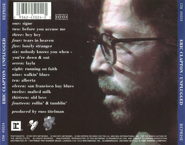 Eric Clapton - Unplugged [CD] | Reprise Records (CDW 45024) - 2