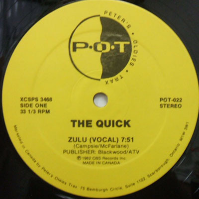 The Quick / Bruce Johnston - Zulu / Pipeline | Peter's Oldies Trax (POT-022)