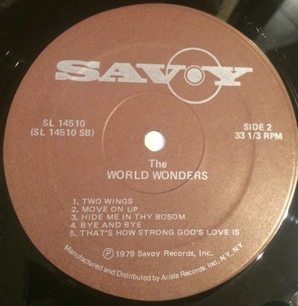 The World Wonders - Don't Give Up | Savoy Records (14510) - 4