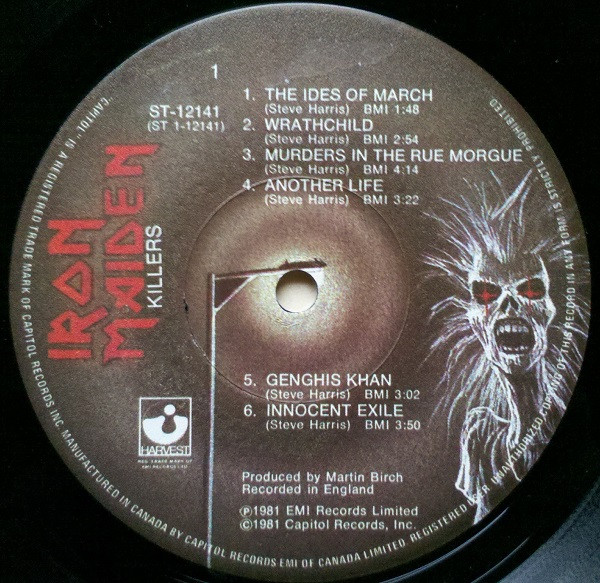 Iron Maiden - Killers | Harvest (ST-12141) - 3