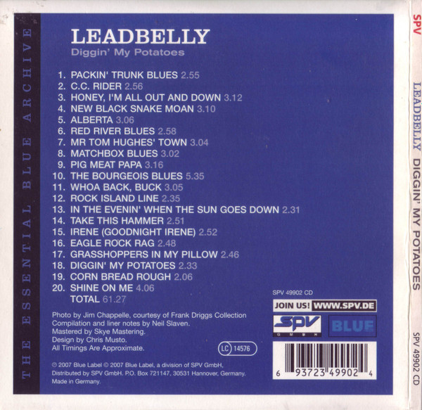 Leadbelly - Diggin' My Potatoes | Blue Label (SPV 49902 CD) - 2