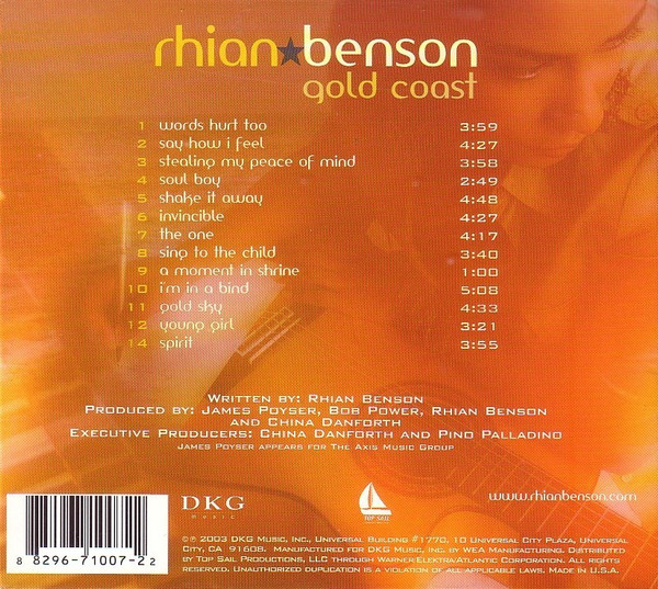 Rhian Benson - Gold Coast | DKG Music (DKG-71007) - 2