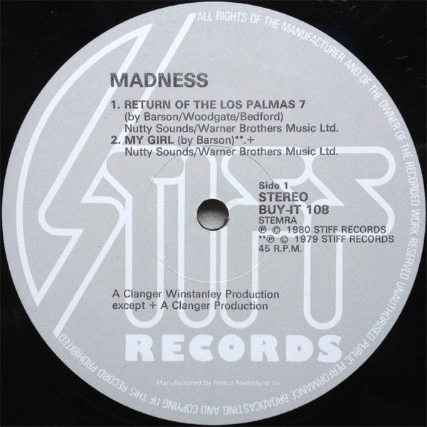 Madness - The Return Of The Los Palmas 7 | Stiff Records (BUY-IT 108) - 3