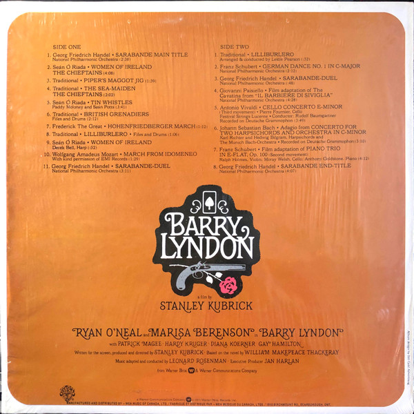 Various - Barry Lyndon (Music From The Soundtrack) [Vinyl] | Warner Bros. Records (BS 2903) - 2