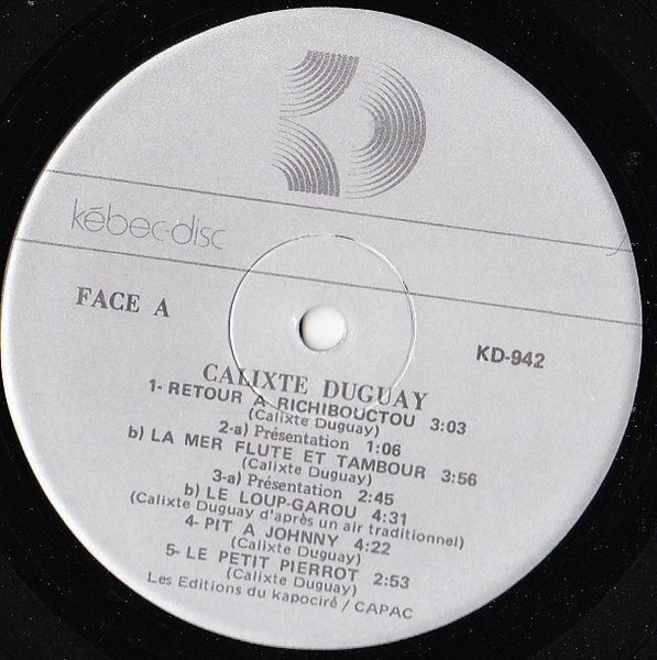 Calixte Duguay - Retour À Richibouctou | Kébec-Disc (KD-942) - 4