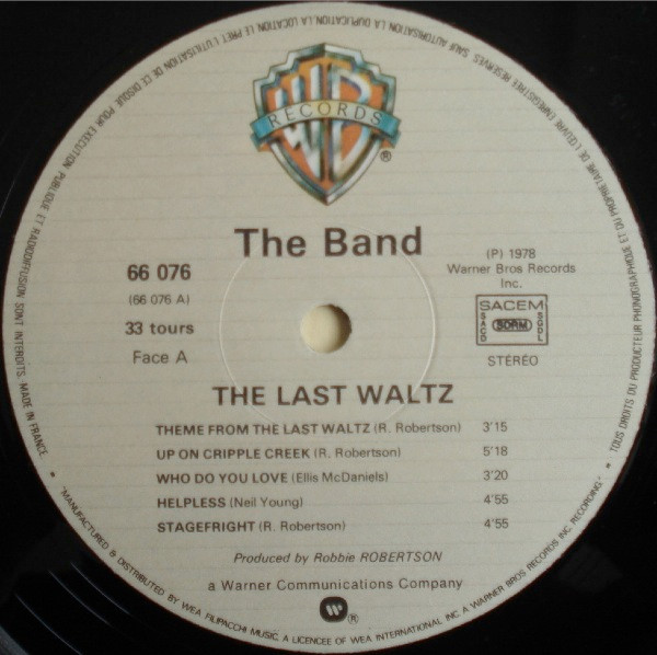 The Band - The Last Waltz | Warner Bros. Records (WB 66 076) - 2 The Band - The Last Waltz | Warner Bros. Records (WB 66 076) - 2