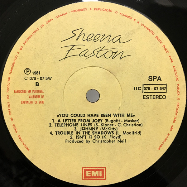 Sheena Easton - You Could Have Been With Me | EMI (11C 076-07 547) - 4
