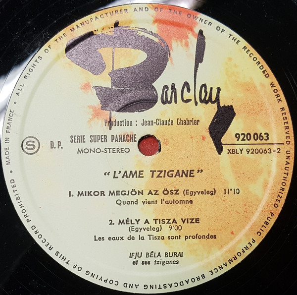 Ifju Béla Burai Et Ses Tziganes - L'Ame Tzigane | Barclay (920063) - 4